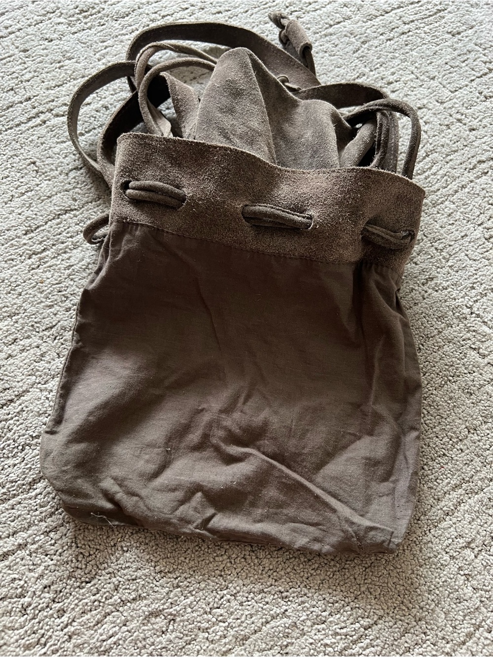 Free People Suede Drawstring Bucket Bag - Picture 11 of 12